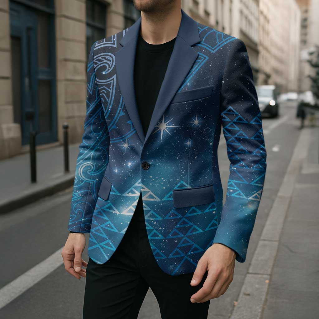 New Zealand Matariki Blazer Taniko Aramoana With Maori Galaxy Sky Night - Aussie Hoodie