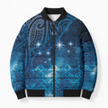 New Zealand Matariki Bomber Puffer Jacket Taniko Aramoana With Maori Galaxy Sky Night - Aussie Hoodie