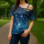New Zealand Matariki Cross Shoulder Shirt Taniko Aramoana With Maori Galaxy Sky Night - Aussie Hoodie