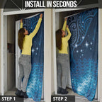 New Zealand Matariki Door Cover Taniko Aramoana With Maori Galaxy Sky Night - Aussie Hoodie