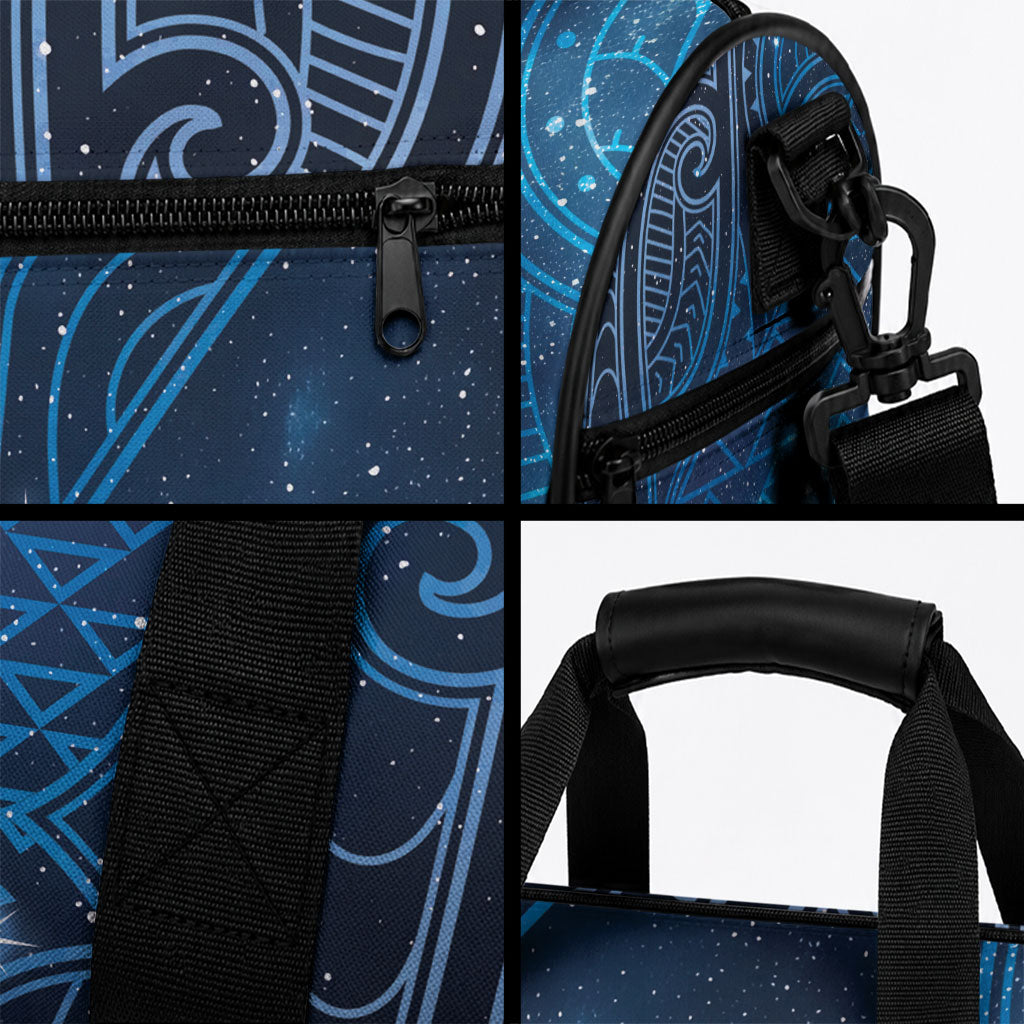 New Zealand Matariki Duffle Bag Taniko Aramoana With Maori Galaxy Sky Night
