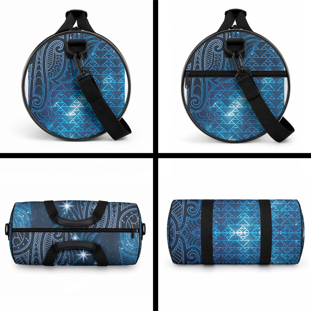 New Zealand Matariki Duffle Bag Taniko Aramoana With Maori Galaxy Sky Night