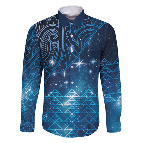 New Zealand Matariki Family Matching Off Shoulder Maxi Dress and Hawaiian Shirt Taniko Aramoana With Maori Galaxy Sky Night