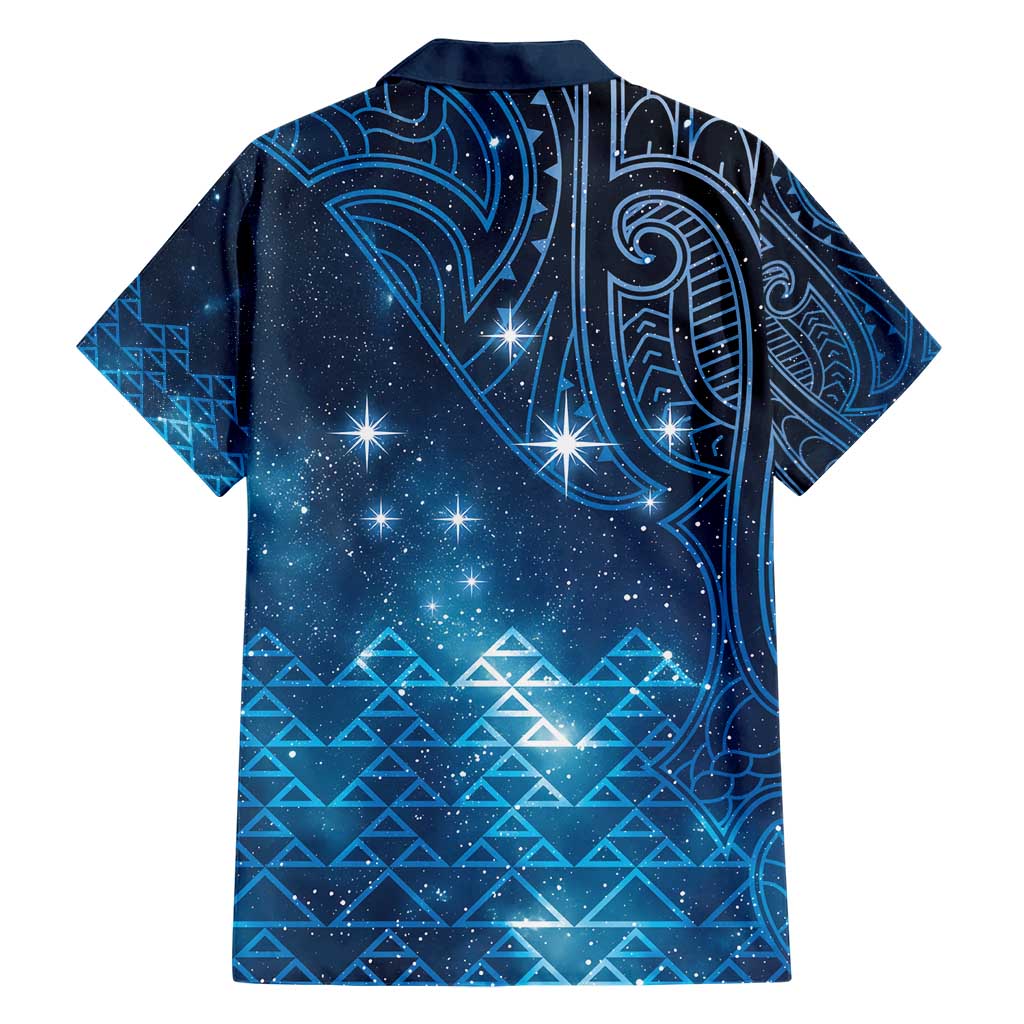 New Zealand Matariki Family Matching Short Sleeve Bodycon Dress and Hawaiian Shirt Taniko Aramoana With Maori Galaxy Sky Night