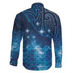 New Zealand Matariki Family Matching Summer Maxi Dress and Hawaiian Shirt Taniko Aramoana With Maori Galaxy Sky Night