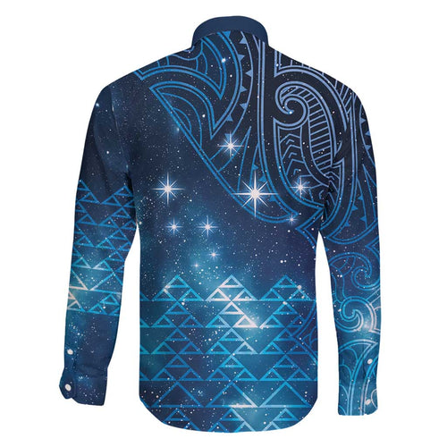 New Zealand Matariki Family Matching Summer Maxi Dress and Hawaiian Shirt Taniko Aramoana With Maori Galaxy Sky Night