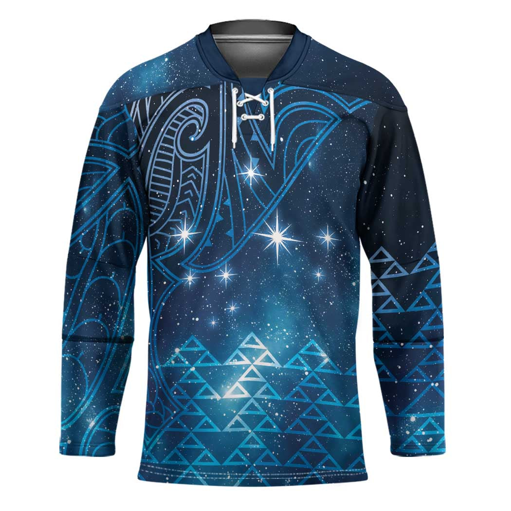New Zealand Matariki Hockey Jersey Taniko Aramoana With Maori Galaxy Sky Night - Aussie Hoodie