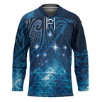 New Zealand Matariki Hockey Jersey Taniko Aramoana With Maori Galaxy Sky Night - Aussie Hoodie