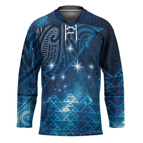 New Zealand Matariki Hockey Jersey Taniko Aramoana With Maori Galaxy Sky Night - Aussie Hoodie