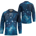 New Zealand Matariki Hockey Jersey Taniko Aramoana With Maori Galaxy Sky Night - Aussie Hoodie