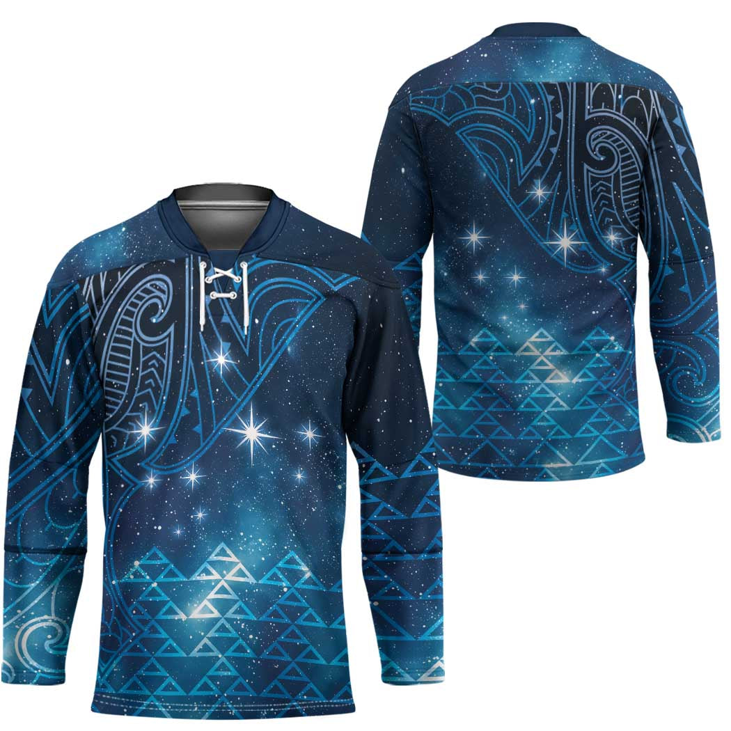 New Zealand Matariki Hockey Jersey Taniko Aramoana With Maori Galaxy Sky Night - Aussie Hoodie
