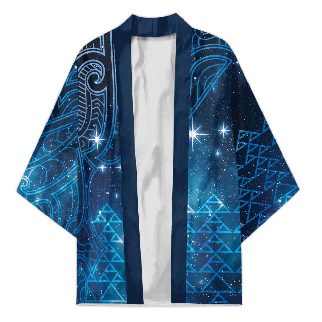 New Zealand Matariki Kimono Taniko Aramoana With Maori Galaxy Sky Night - Aussie Hoodie