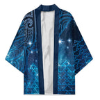 New Zealand Matariki Kimono Taniko Aramoana With Maori Galaxy Sky Night - Aussie Hoodie