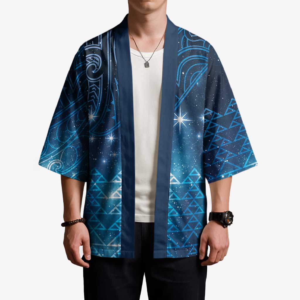 New Zealand Matariki Kimono Taniko Aramoana With Maori Galaxy Sky Night - Aussie Hoodie