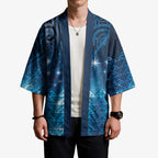 New Zealand Matariki Kimono Taniko Aramoana With Maori Galaxy Sky Night - Aussie Hoodie
