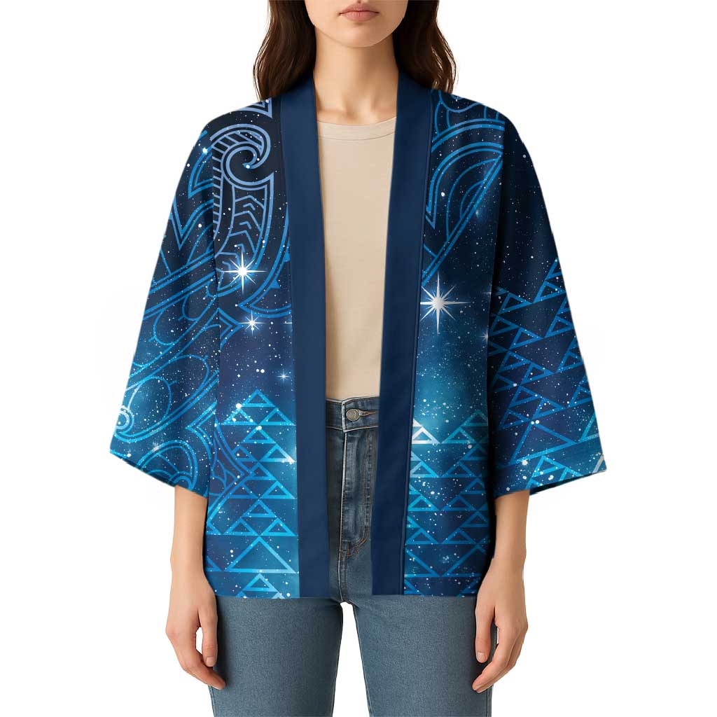 New Zealand Matariki Kimono Taniko Aramoana With Maori Galaxy Sky Night - Aussie Hoodie