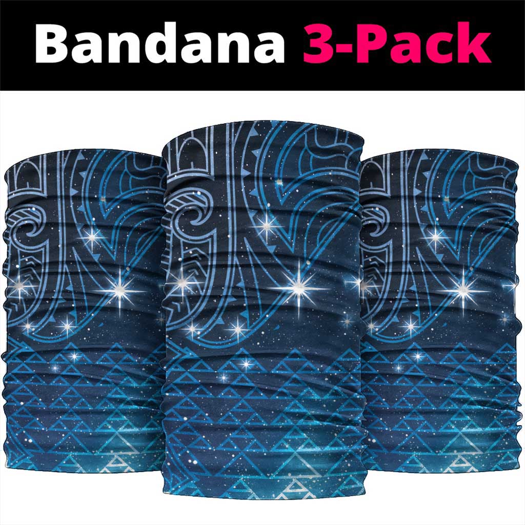 New Zealand Matariki Neck Gaiter Taniko Aramoana With Maori Galaxy Sky Night - Aussie Hoodie