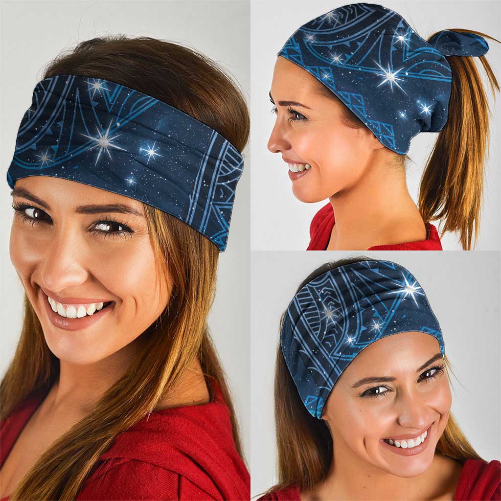 New Zealand Matariki Neck Gaiter Taniko Aramoana With Maori Galaxy Sky Night - Aussie Hoodie