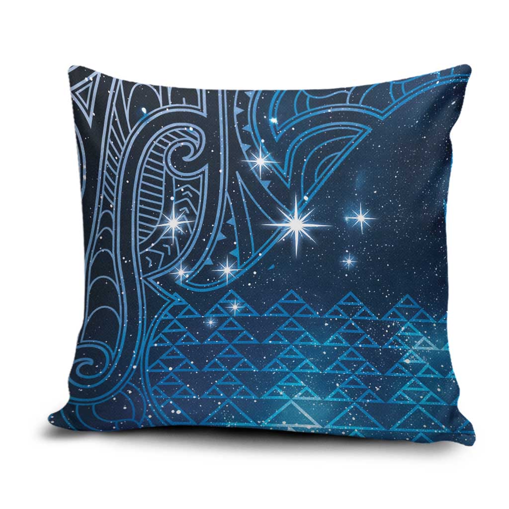 New Zealand Matariki Pillow Cover Taniko Aramoana With Maori Galaxy Sky Night - Aussie Hoodie