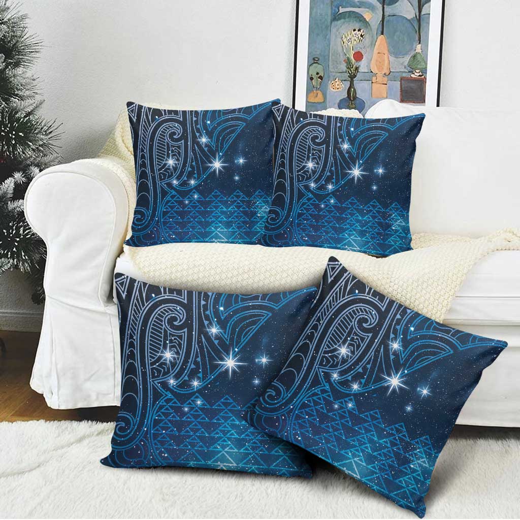 New Zealand Matariki Pillow Cover Taniko Aramoana With Maori Galaxy Sky Night - Aussie Hoodie