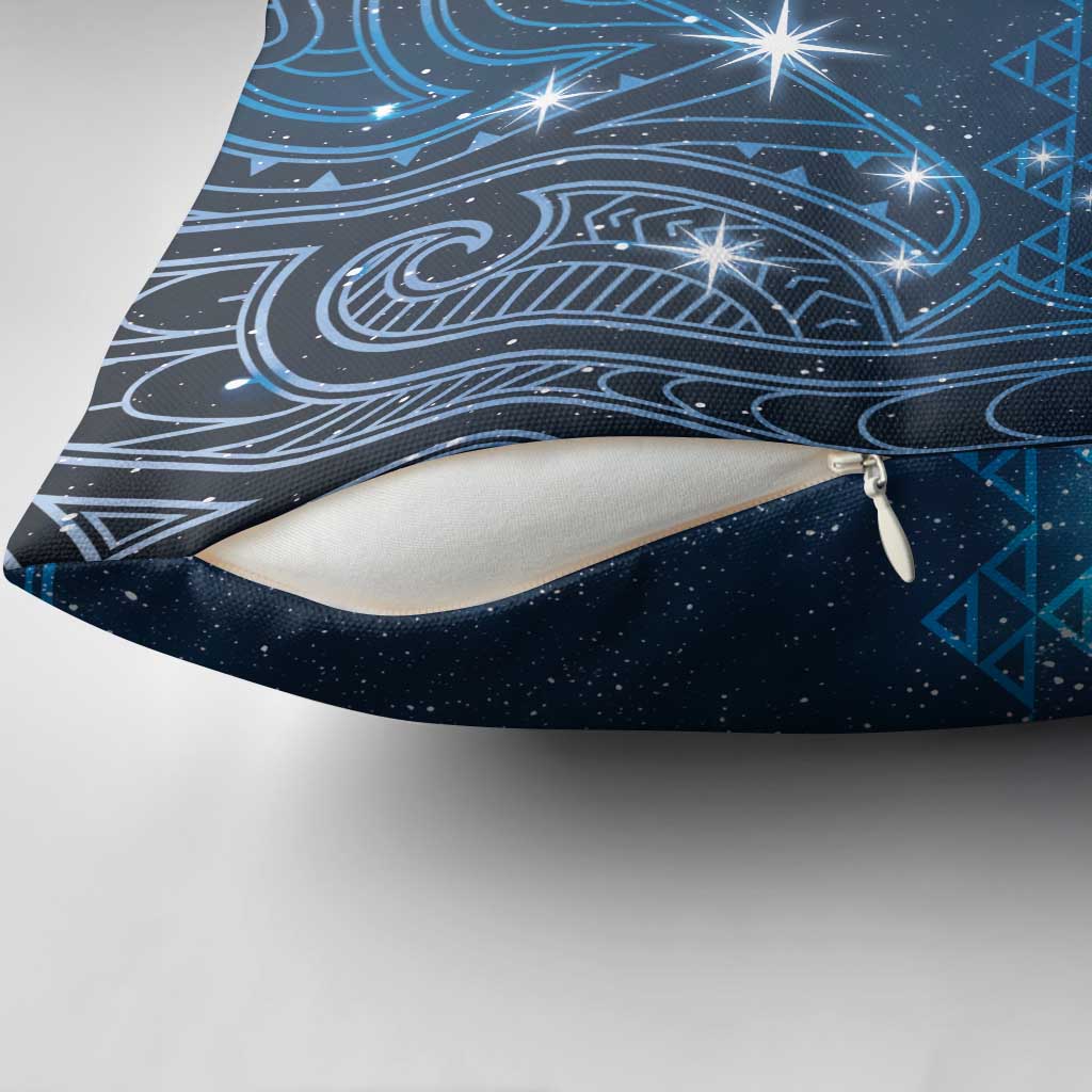 New Zealand Matariki Pillow Cover Taniko Aramoana With Maori Galaxy Sky Night - Aussie Hoodie