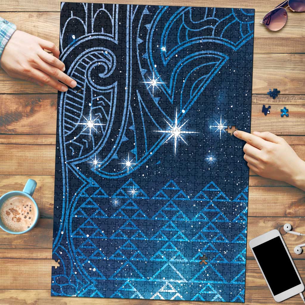 New Zealand Matariki Puzzle Taniko Aramoana With Maori Galaxy Sky Night - Aussie Hoodie