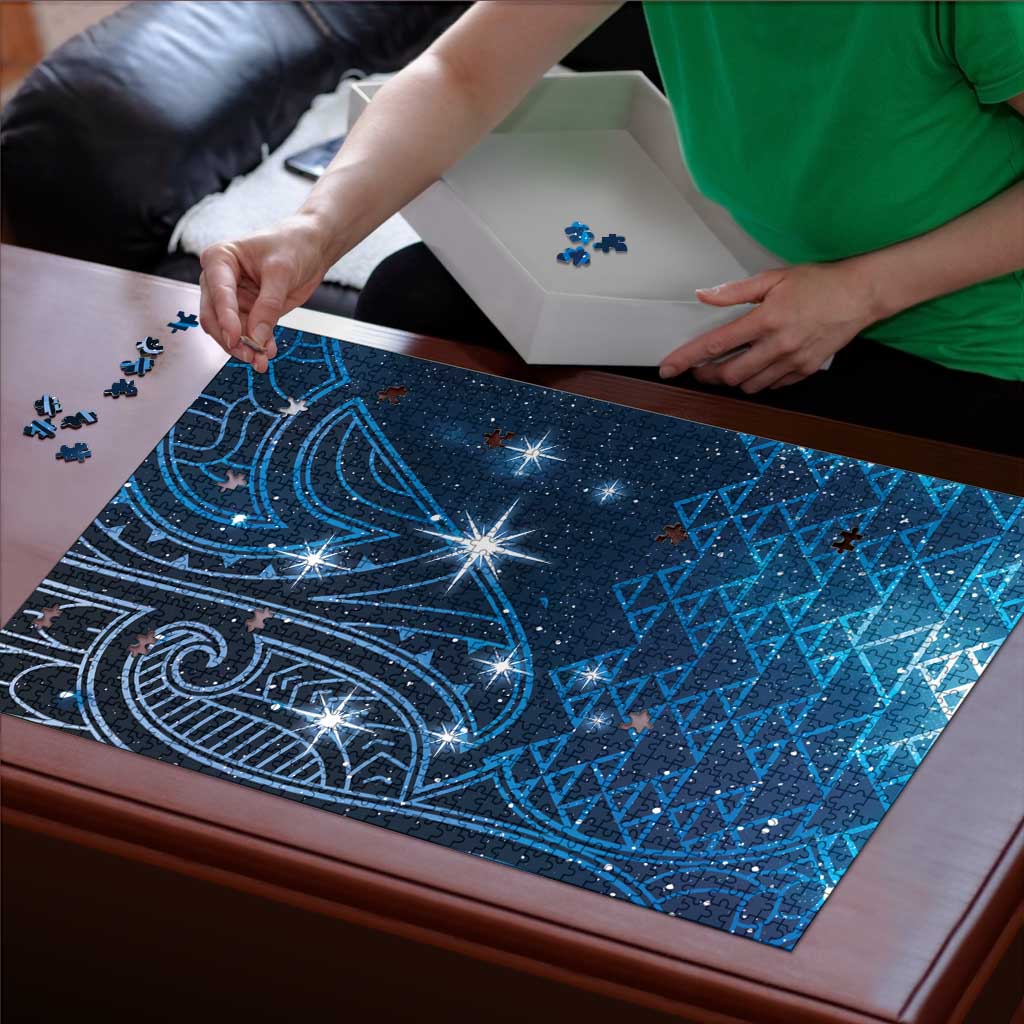 New Zealand Matariki Puzzle Taniko Aramoana With Maori Galaxy Sky Night - Aussie Hoodie