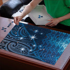 New Zealand Matariki Puzzle Taniko Aramoana With Maori Galaxy Sky Night - Aussie Hoodie