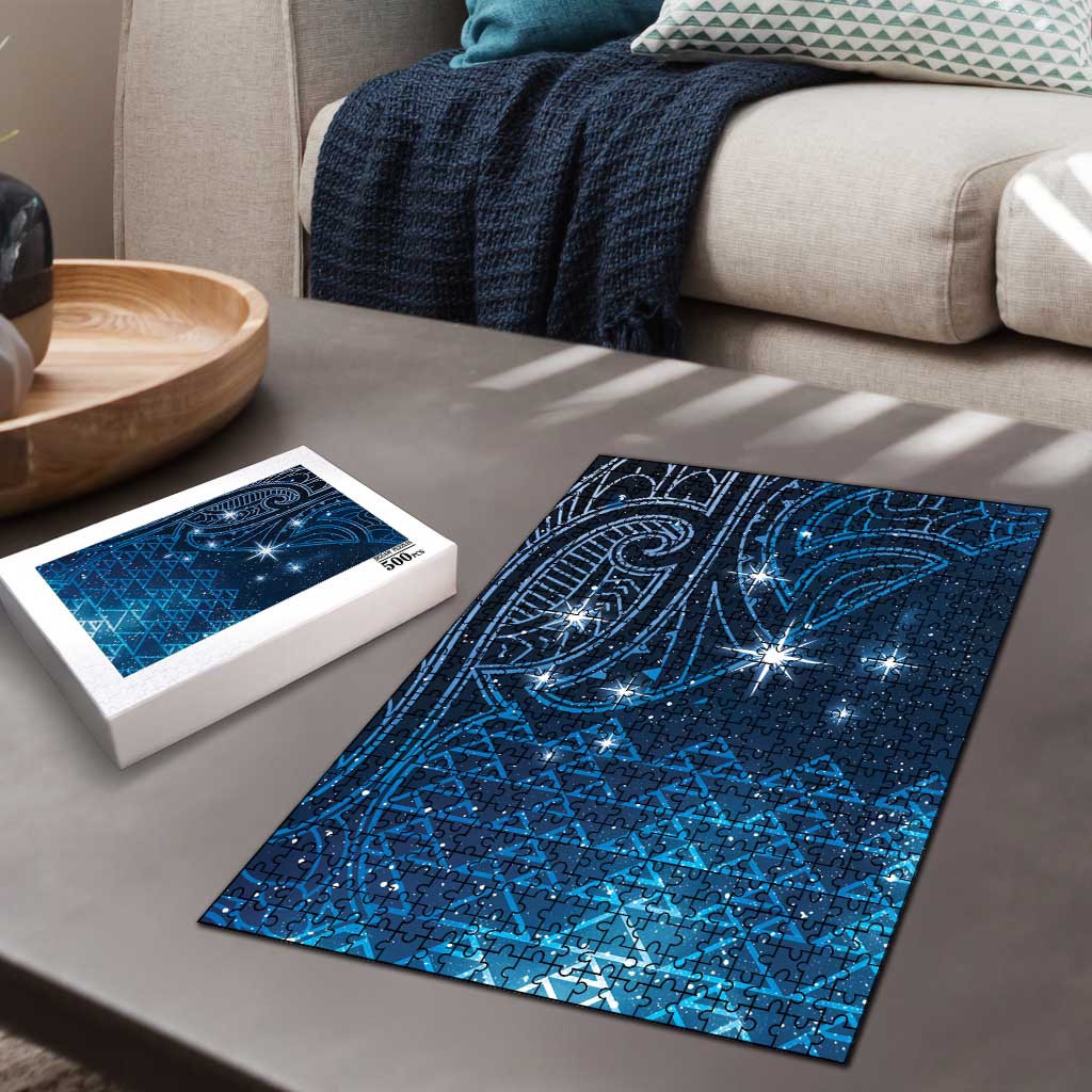 New Zealand Matariki Puzzle Taniko Aramoana With Maori Galaxy Sky Night - Aussie Hoodie