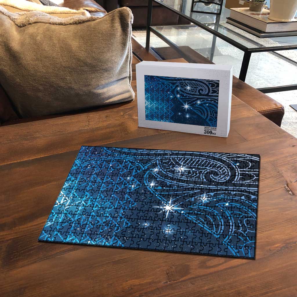 New Zealand Matariki Puzzle Taniko Aramoana With Maori Galaxy Sky Night - Aussie Hoodie