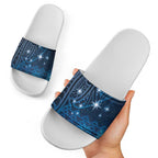 New Zealand Matariki Slide Sandals Taniko Aramoana With Maori Galaxy Sky Night - Aussie Hoodie
