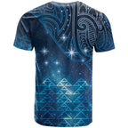 New Zealand Matariki T Shirt Taniko Aramoana With Maori Galaxy Sky Night