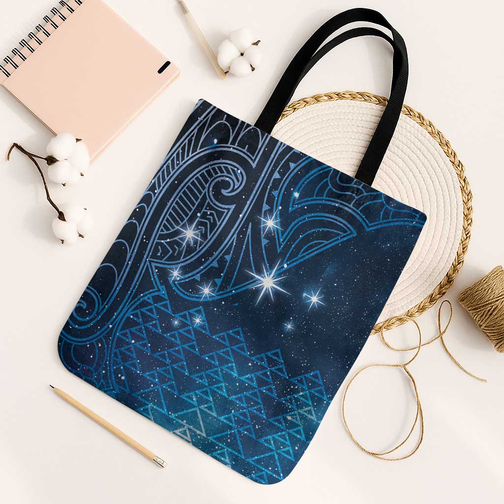 New Zealand Matariki Tote Bag Taniko Aramoana With Maori Galaxy Sky Night - Aussie Hoodie