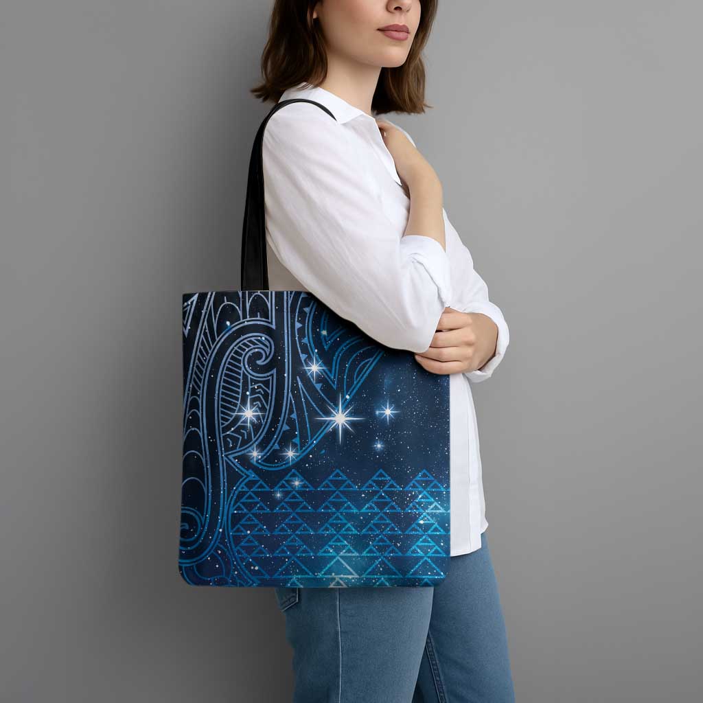 New Zealand Matariki Tote Bag Taniko Aramoana With Maori Galaxy Sky Night - Aussie Hoodie