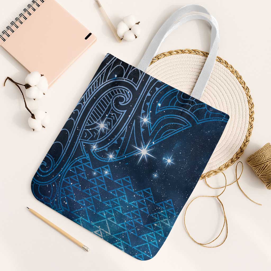 New Zealand Matariki Tote Bag Taniko Aramoana With Maori Galaxy Sky Night - Aussie Hoodie