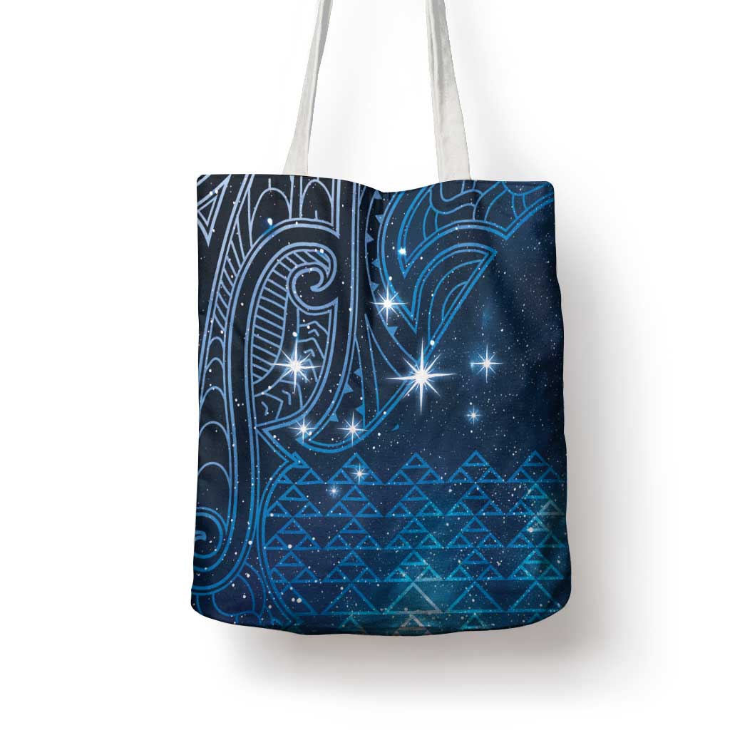 New Zealand Matariki Tote Bag Taniko Aramoana With Maori Galaxy Sky Night - Aussie Hoodie