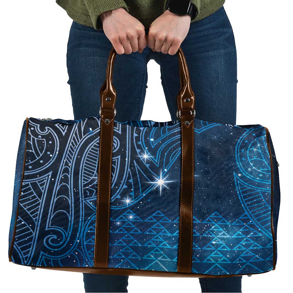 New Zealand Matariki Travel Bag Taniko Aramoana With Maori Galaxy Sky Night - Aussie Hoodie