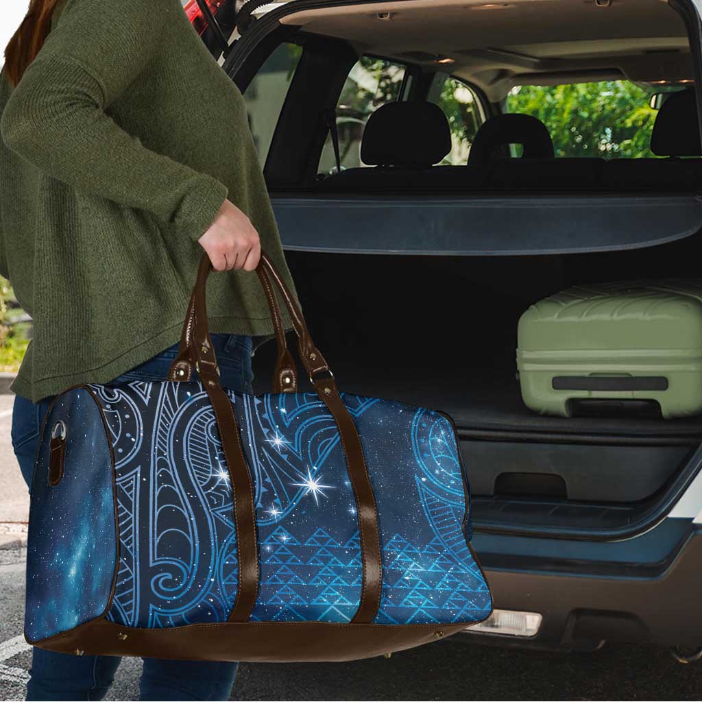 New Zealand Matariki Travel Bag Taniko Aramoana With Maori Galaxy Sky Night - Aussie Hoodie