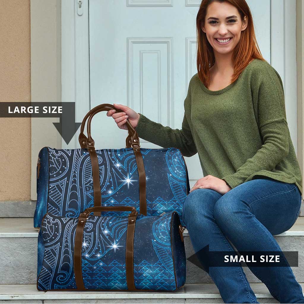 New Zealand Matariki Travel Bag Taniko Aramoana With Maori Galaxy Sky Night - Aussie Hoodie