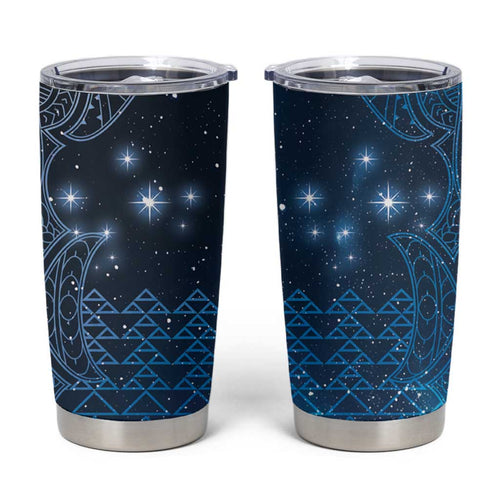 New Zealand Matariki Tumbler Cup Taniko Aramoana With Maori Galaxy Sky Night