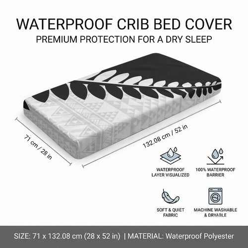 New Zealand Silver Fern Niho Taniwha Baby Bed Cover