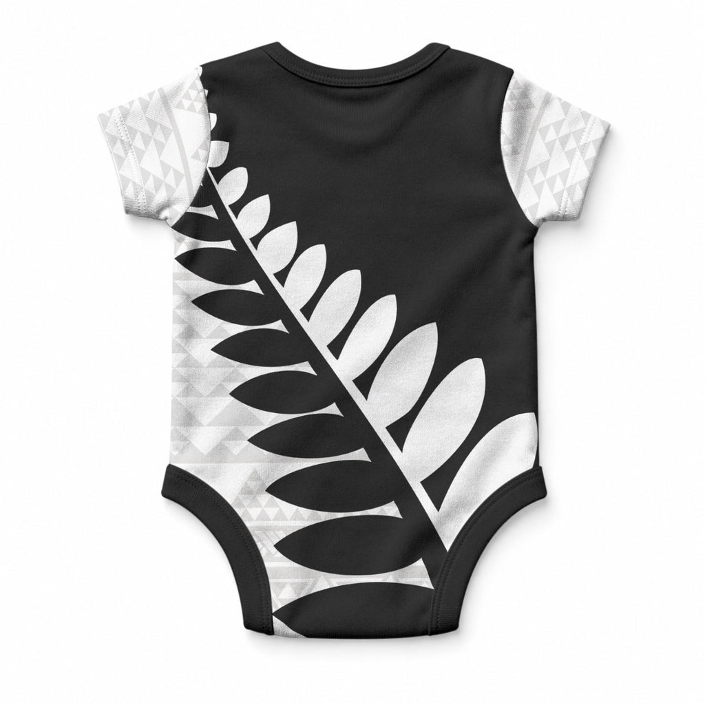 New Zealand Silver Fern Niho Taniwha Baby Onesie