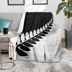 New Zealand Silver Fern Niho Taniwha Blanket