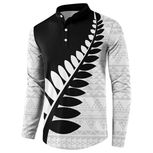 New Zealand Silver Fern Niho Taniwha Button Sweatshirt