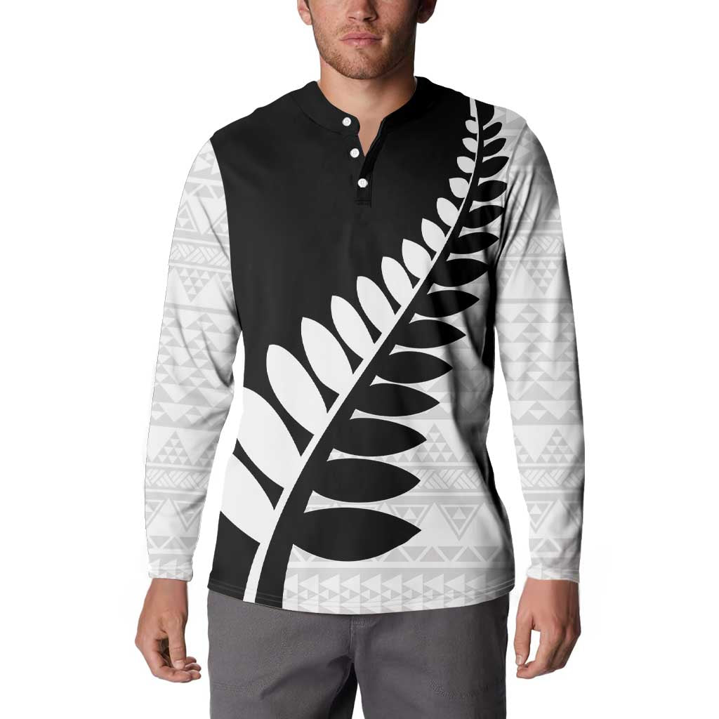 New Zealand Silver Fern Niho Taniwha Button Sweatshirt