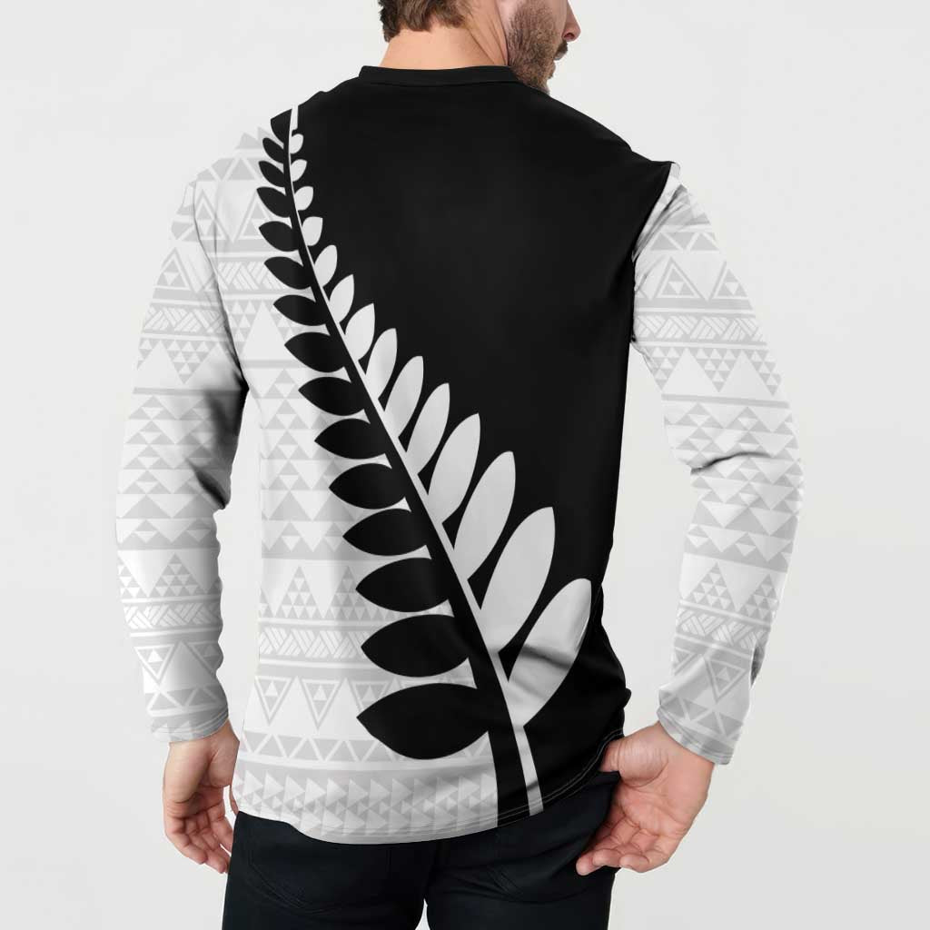 New Zealand Silver Fern Niho Taniwha Button Sweatshirt