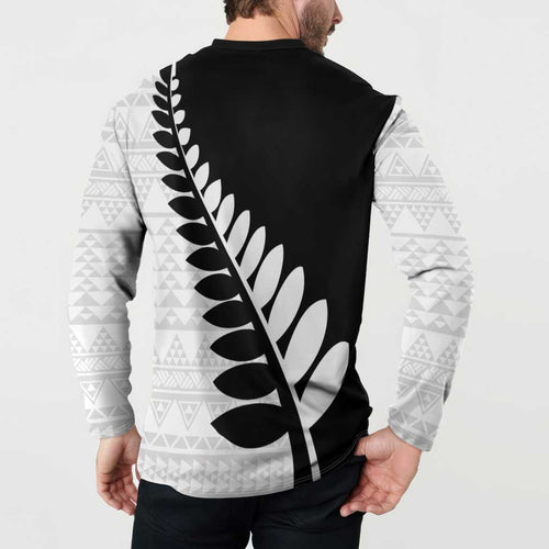 New Zealand Silver Fern Niho Taniwha Button Sweatshirt