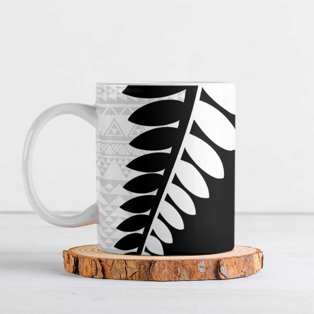 New Zealand Silver Fern Niho Taniwha Ceramic Mug - Aussie Hoodie