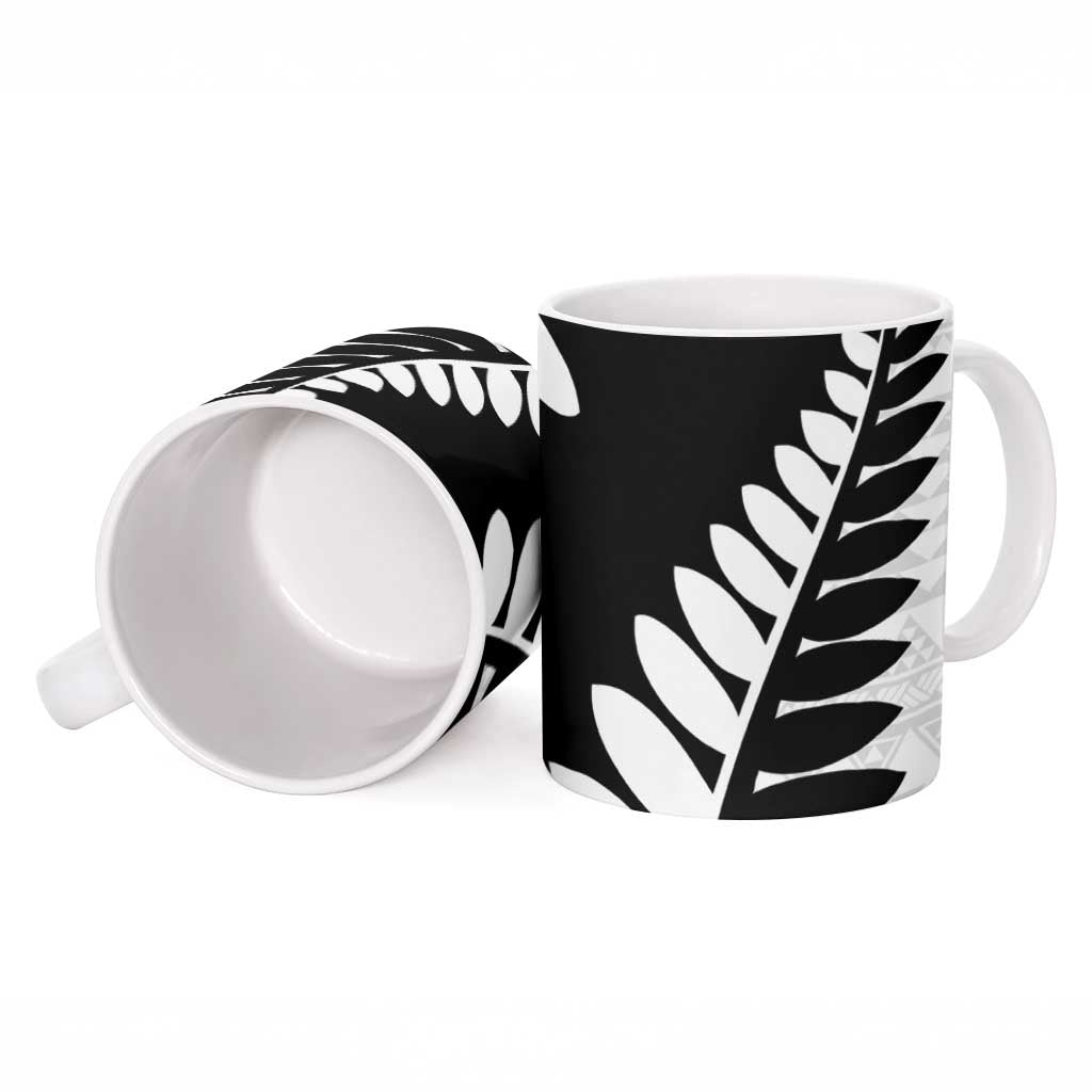 New Zealand Silver Fern Niho Taniwha Ceramic Mug - Aussie Hoodie