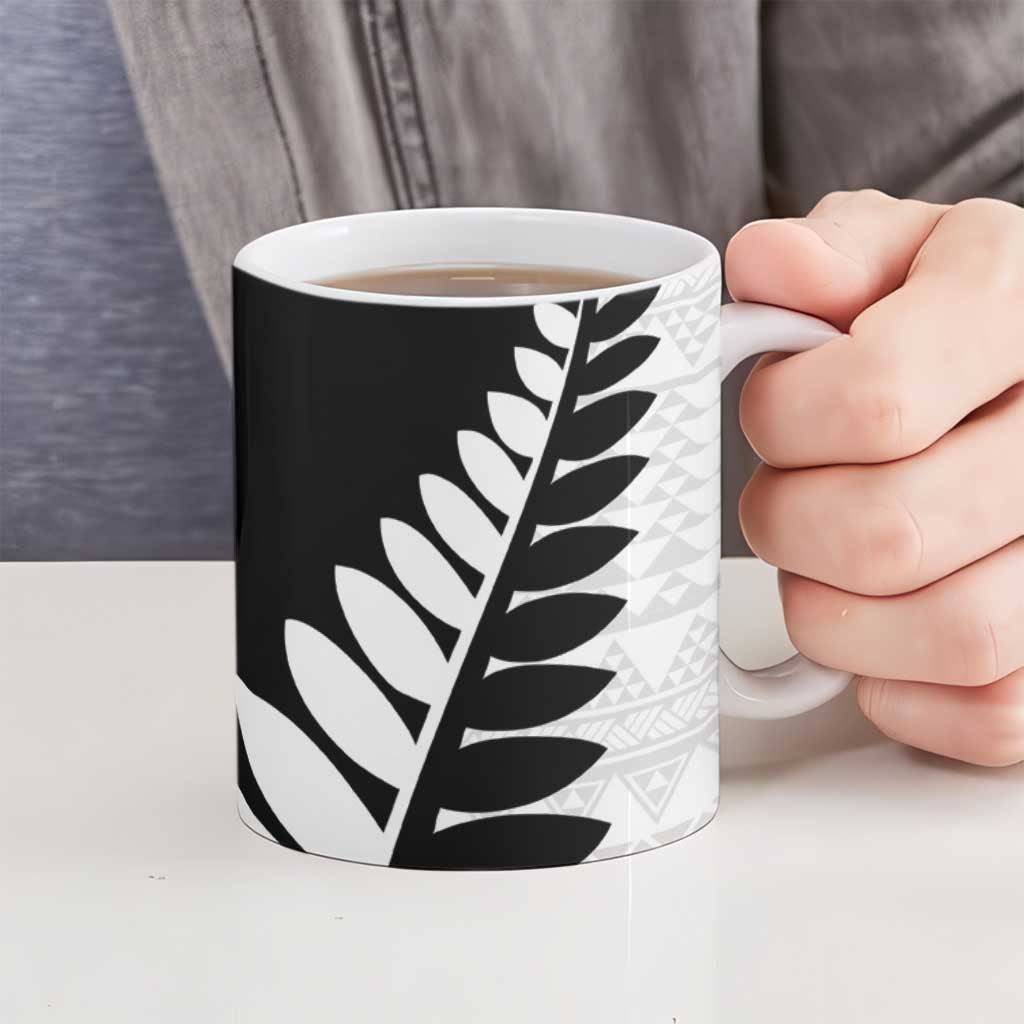 New Zealand Silver Fern Niho Taniwha Ceramic Mug - Aussie Hoodie